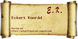 Eckert Konrád névjegykártya